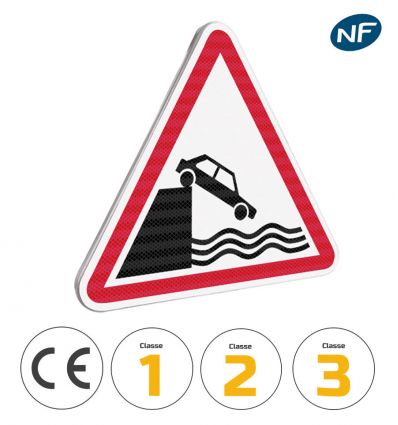 A20 - Panneau Débouché sur un Quai ou une Berge