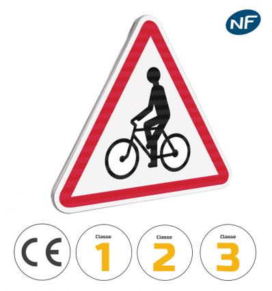 A21 - Panneau Cyclistes Venant de la Droite ou Gauche