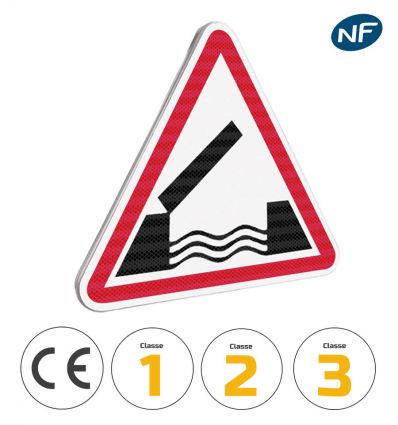 A6 - Panneau de danger Pont Mobile