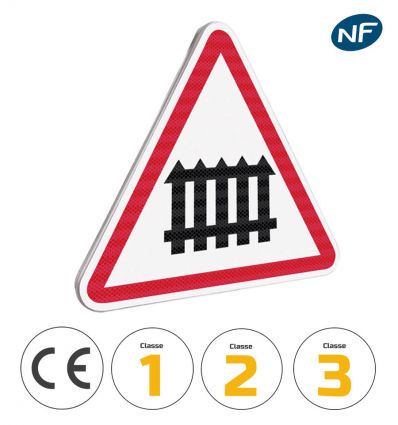 A7 - Panneau Passage à Niveau muni de barrières à fonctionnement manuel