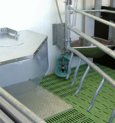 Abreuvoir ovin en fonte avec soupape tubulaire Raccord mâle ½" (15/21 mm)