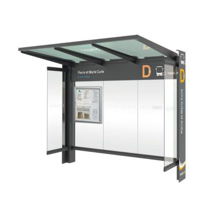 Abribus en acier moderne Kub