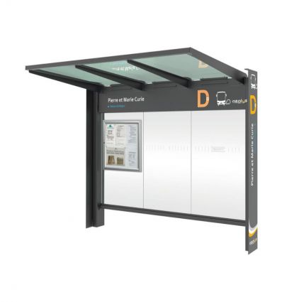 Abribus en acier moderne Kub