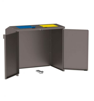 Abri conteneurs poubelles en acier