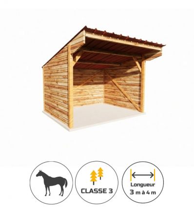 Abri de prairie standard L.3 ou 4 m
