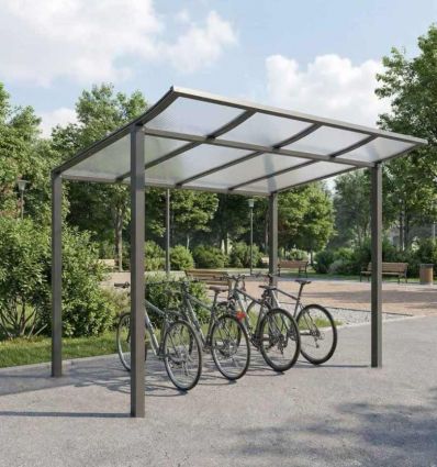 Abri vélo collectivité modulo en acier galvanisé