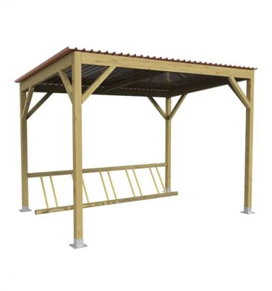 Abri vélo collectivité en bois
