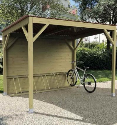 Abri vélo collectivité en bois