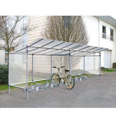 Abri vélo collectivité économique en aluminium