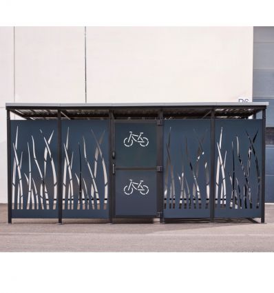 Abri vélo sécurisé collectivité toit plat