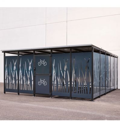 Abri vélo sécurisé collectivité toit plat