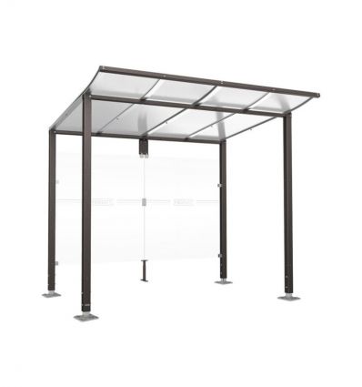 Abribus collectivité en acier Modulo