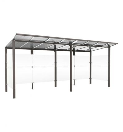Abribus collectivité en acier Modulo