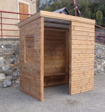 Abri bus en bois