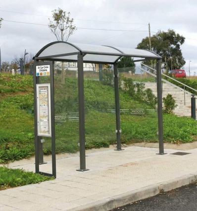 Abribus collectivité voûte