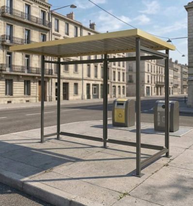 Abribus scolaire en acier