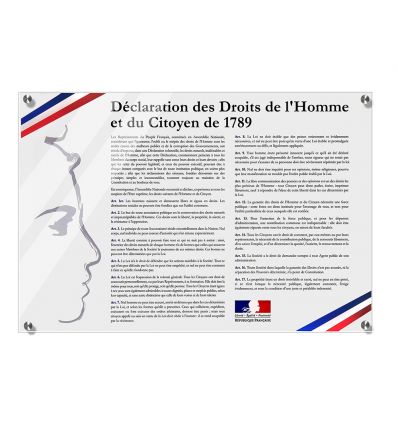 Affiche Déclaration des Droits de l'Homme et du Citoyen - Loi Peillon