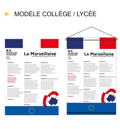 Affiche PVC et Kakémono La Marseillaise - Loi Blanquer
