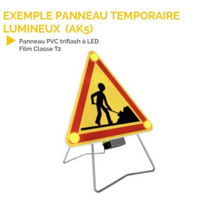 AK14 - Panneau de Chantier Danger Lumineux