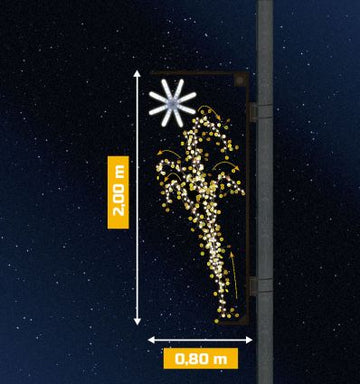 Décoration candélabre de Noël - flocon de neige