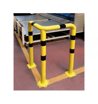 Arceau de protection d'angle industriel à 3 pieds sur platines