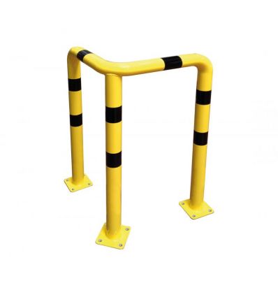 Arceau de protection d'angle industriel à 3 pieds sur platines
