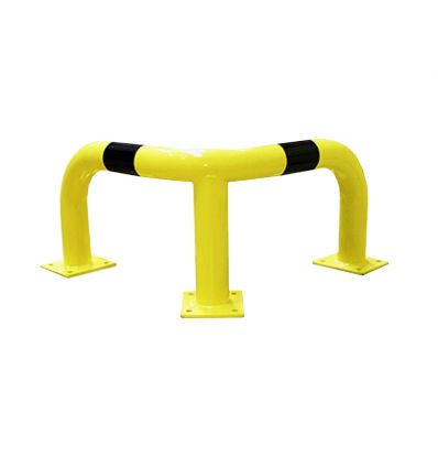 Arceau de protection d'angle industriel à 3 pieds sur platines