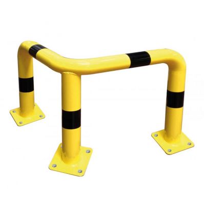 Arceau de protection d'angle industriel à 3 pieds sur platines