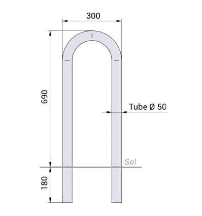 Arceau de protection en épingle