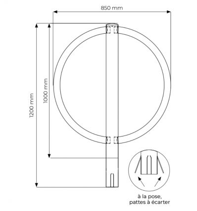 Arceau vélo rond en acier