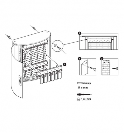 Armoire à clés avec serrure à code