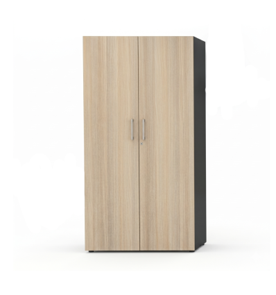Armoire de bureau 2 portes​ battantes - Métal / Bois