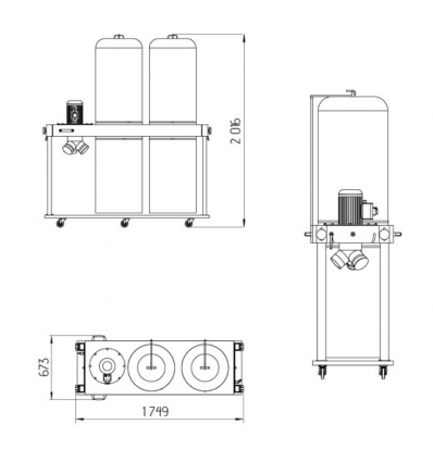 Aspirateur copeaux bois 3900 m3/h