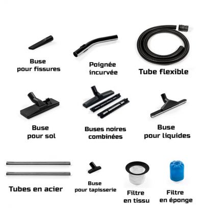 Aspirateur eau et poussière 30 L - 1200 W