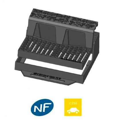 Avaloir en fonte avec grille