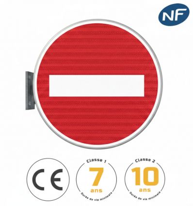 B1 - Balise murale sens interdit à tout véhicule