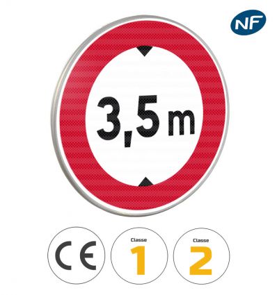Panneau B12 - Limitation de hauteur