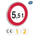 Panneau limitation de tonnage - B13