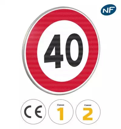 B14 - Panneau limitation de vitesse à 40 km/h