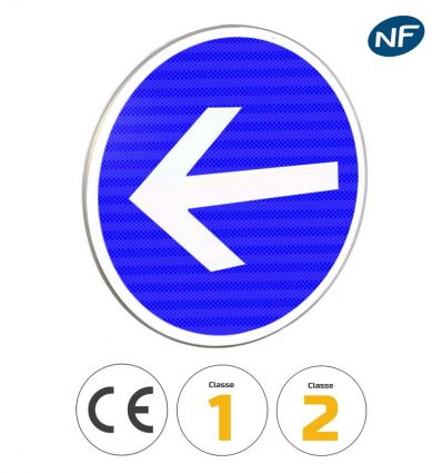 B21-2 - Panneau obligation de tourner à gauche