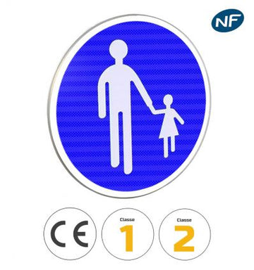 B22b - Panneau chemin obligatoire pour piétons