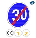 B43 - Panneau fin de vitesse minimale obligatoire