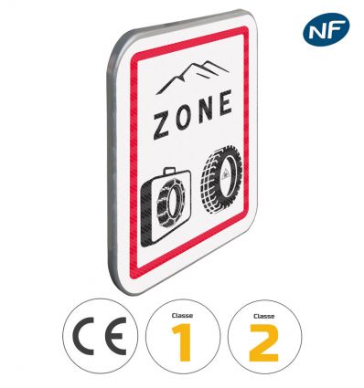 B58 - Panneau Entrée Zone Equipements Hivernaux Obligatoires