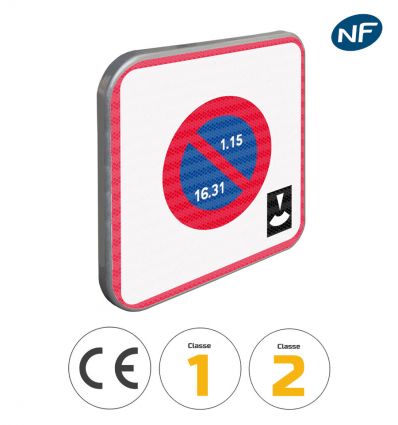 B6b2 - Panneau entrée de zone à stationnement unilatéral à alternance semi-mensuelle