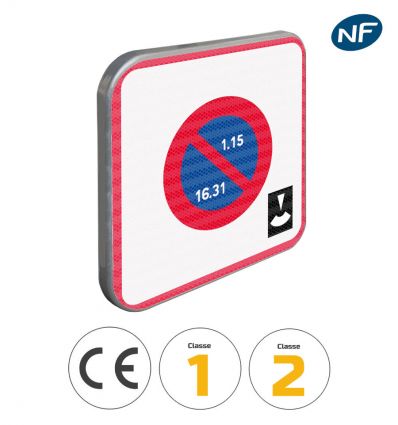 B6b5 - Panneau zone à stationnement en alternance limité contrôlé par disque