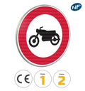 B9h - Panneau accès interdit motocyclettes & motocyclettes légères