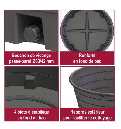 Bac de paturage 1000L Eco