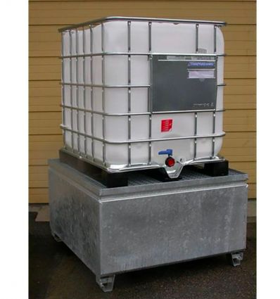 Bac de rétention cuve 1000 L en acier galvanisé