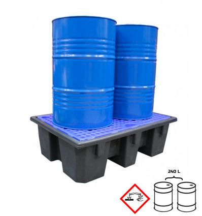 Bac de Rétention en Plastique PEHD - 1 à 4 fûts