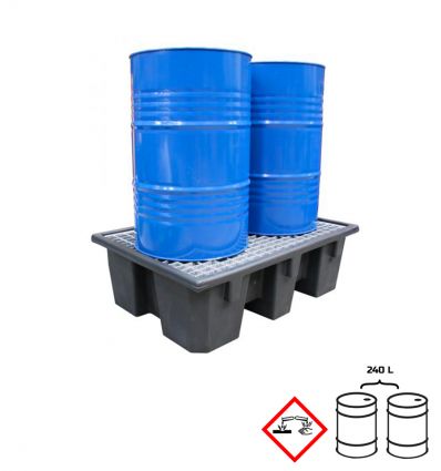 Bac de Rétention en Plastique PEHD - 1 à 4 fûts
